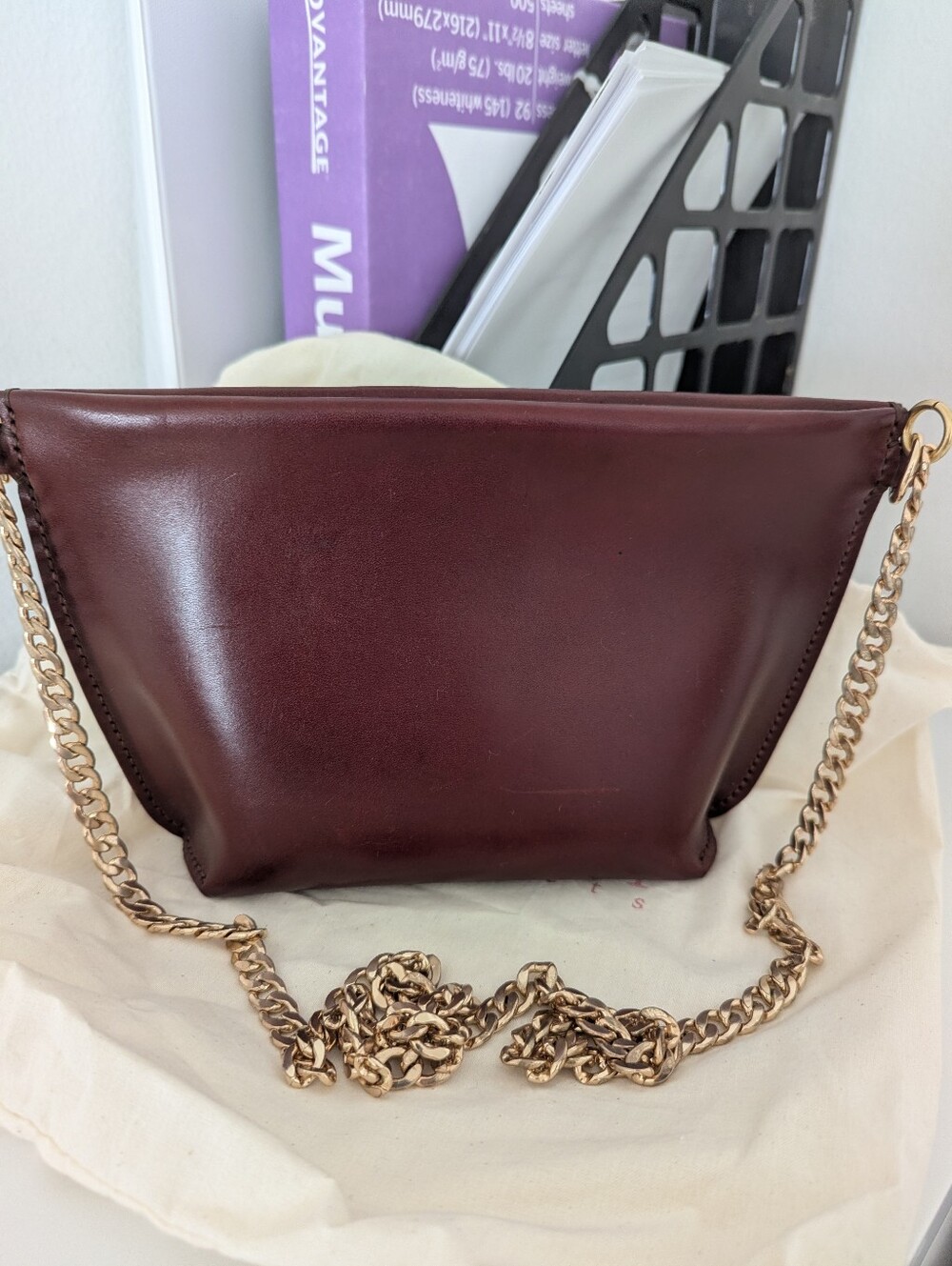 Bartleby Objects Stowe Red Leather Chain Bag - Picture 5 of 10